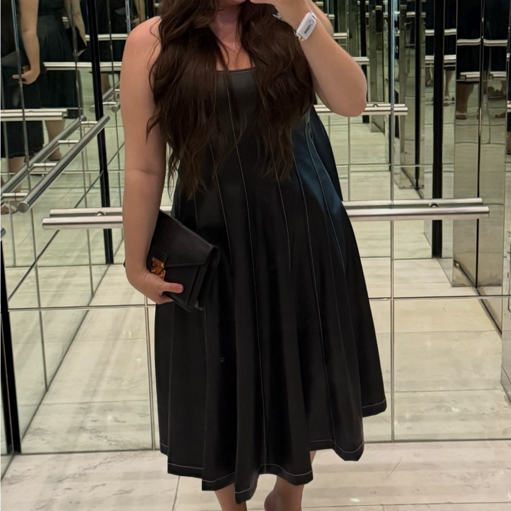 STAUD Wells Dress Faux Leather - Picture 13 of 14